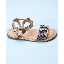 Pine Kids Sandals Sequin Detailing - White
