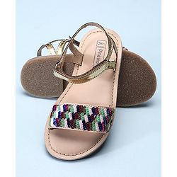 Pine Kids Sandals Sequin Detailing - White