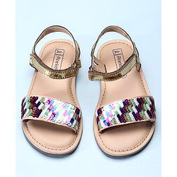 Pine Kids Sandals Sequin Detailing - White