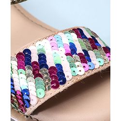 Pine Kids Sandals Sequin Detailing - White