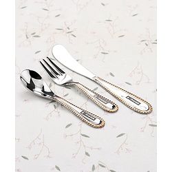 Pine Kids Stainless Steel Round Shape Dinner Set - 14 Pieces