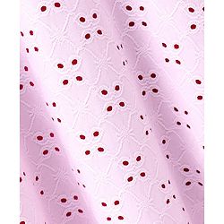 Pine Kids Sleeveless Schiffli Embroidered Frock With Contrast Lining - Pink