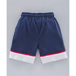 Pine Kids Knee Length 100% Cotton Bio Wash Shorts - Grey Blue