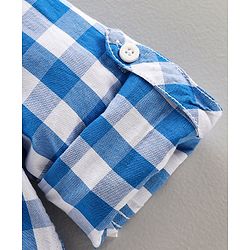 Pine Kids Full Sleeves Check Shirt With Tie  - Blue