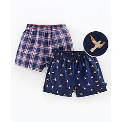 Pine Kids Peach Wash Finish Boxers Pack of 2 - Multicolour