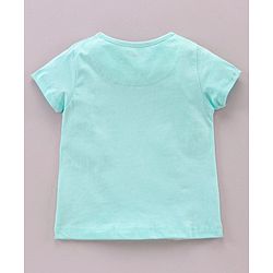 Pine Kids Half Sleeves Bio Washed T-Shirt & Pajama Heart Print - Blue