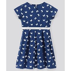 Pine Kids Bio Wash Short Sleeves Frocks Pack of 2 - Pink Navy Blue