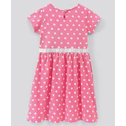 Pine Kids Bio Wash Short & Sleeveless Frocks Dot & Watermelon Print Pack of 2 - Pink Sea Green