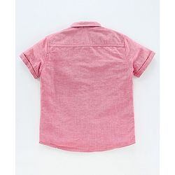 Pine Kids Half Sleeve Shirt and Shorts Set with Bow Tie Solid - Pink Navy