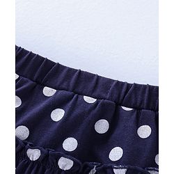 Pine Kids Polka Dot Skirt with Inner Shorts and Biowash - Navy Blue