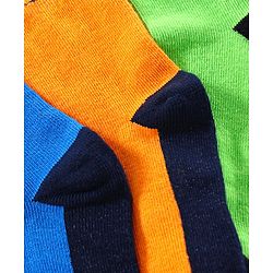 Pine Kids Ankle Length Socks Beast Design Pack of 3 - Green Yellow Blue