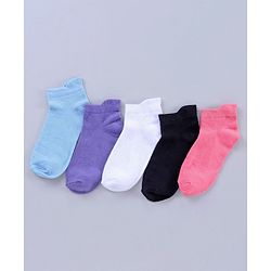 Pine Kids Ankle Length Anti-bacterial Socks Pack of 5 - Multicolor