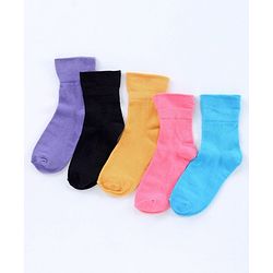 Pine Kids Ankle Length Anti-bacterial Socks Pack of 5 - Multicolor