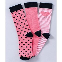 Pine Kids Anti Bacterial Ankle Length Socks Pair of 3 - Pink