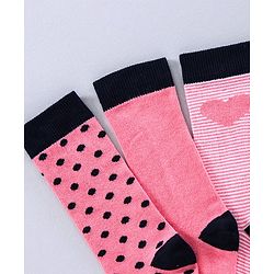Pine Kids Anti Bacterial Ankle Length Socks Pair of 3 - Pink