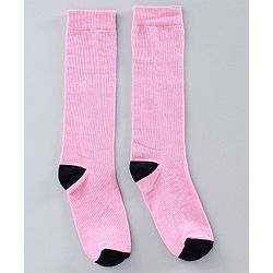 Pine Kids Mid Calf Socks Heart Design Pack of 3 - Pink White Navy Blue