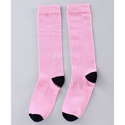 Pine Kids Mid Calf Socks Heart Design Pack of 3 - Pink White Navy Blue