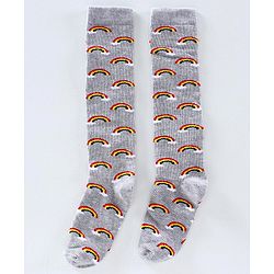 Pine Kids Anti Microbial & Biowashed Mid Calf Socks Pack of 2 - Multicolour Grey