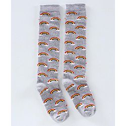 Pine Kids Anti Microbial & Biowashed Mid Calf Socks Pack of 2 - Multicolour Grey