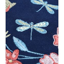 Pine Kids Biowash Singlet Embroidered Top & Check Pant - Navy Blue