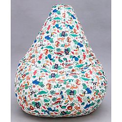 Pine Kids Printed Bean Bag Without Beans - Multicolor