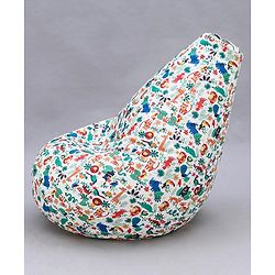 Pine Kids Printed Bean Bag Without Beans - Multicolor
