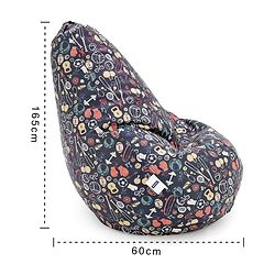 Pine Kids Printed Bean Bag Without Beans - Multicolor
