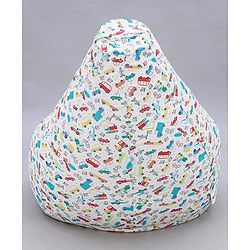 Pine Kids Printed Bean Bag Without Beans - Multicolor
