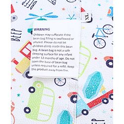 Pine Kids Printed Bean Bag Without Beans - Multicolor
