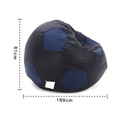 Pine Kids Bean Bag Without Beans Football Print - Blue