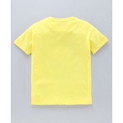 Pine Kids Half Sleeves Bio Washed T-Shirt & Pajama Set Ninja Graphic - Yellow & Blue
