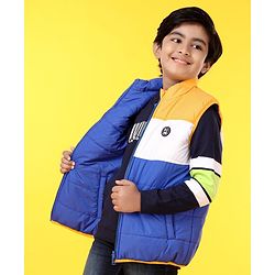 Pine Kids Sleeveless Colour Block Reversible Jacket - Multicolour