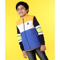 Pine Kids Sleeveless Colour Block Reversible Jacket - Multicolour