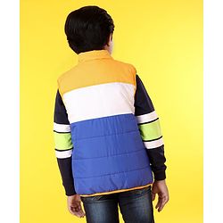 Pine Kids Sleeveless Colour Block Reversible Jacket - Multicolour