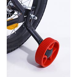 Pine Kids 14 Inch Rubber Air Tyres 99% Assembled Bicycle For Boys & Girls With Training Wheels  - Black