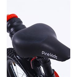 Pine Kids 14 Inch Rubber Air Tyres 99% Assembled Bicycle For Boys & Girls With Training Wheels  - Black