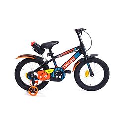 Pine Kids Rubber Air Tyres 99% Assembled Bicycle with 16 Inch Wheels -Black