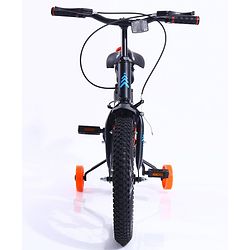 Pine Kids Rubber Air Tyres 99% Assembled Bicycle with 16 Inch Wheels -Black
