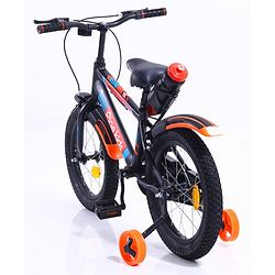 Pine Kids Rubber Air Tyres 99% Assembled Bicycle with 16 Inch Wheels -Black