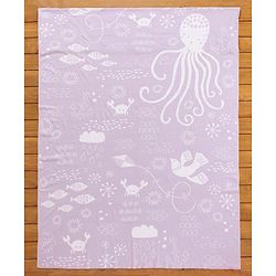Pine Kids 100% Cotton All Season Reversible Blanket - Purple