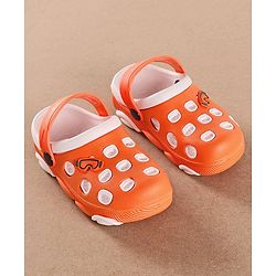 Pine Kids Clogs With Back Strap - Orange White