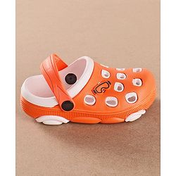 Pine Kids Clogs With Back Strap - Orange White