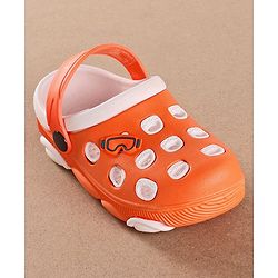 Pine Kids Clogs With Back Strap - Orange White