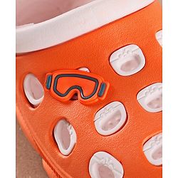 Pine Kids Clogs With Back Strap - Orange White