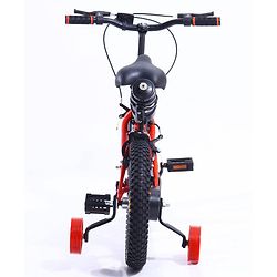 Pine Kids 14 Inch Rubber Air Tyres 99% Assembled Bicycle For Boys & Girls With Training Wheels  - Red