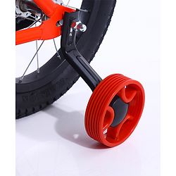 Pine Kids 14 Inch Rubber Air Tyres 99% Assembled Bicycle For Boys & Girls With Training Wheels  - Red