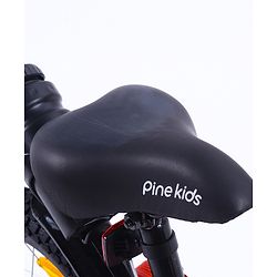 Pine Kids 14 Inch Rubber Air Tyres 99% Assembled Bicycle For Boys & Girls With Training Wheels  - Red