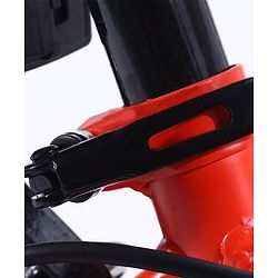 Pine Kids 14 Inch Rubber Air Tyres 99% Assembled Bicycle For Boys & Girls With Training Wheels  - Red