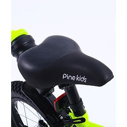 Pine Kids 14 Inch Rubber Air Tyres 99% Assembled Bicycle For Boys & Girls With Training Wheels  - Green (Training wheel Color May Vary)