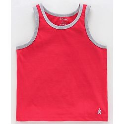 Pine Kids Sleeveless Anti Microbial and Bio Was Vest Pack of 2 - Red